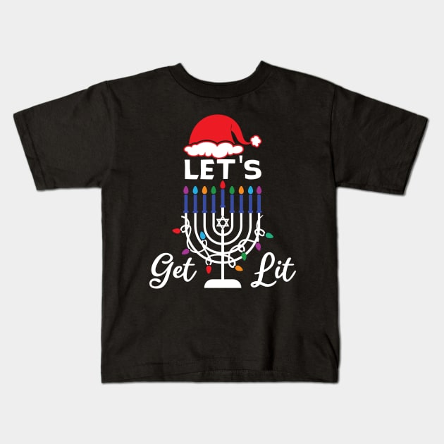 Hanukkah candles funny christmas Kids T-Shirt by teestaan